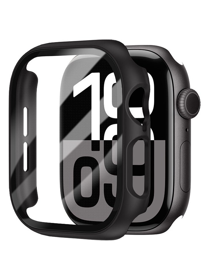 Youque Case for Apple Watch Series 10 46mm Screen Protector, Hard PC Case with Tempered Glass Screen Protector Bubble-Free Cover Slim HD Ultra-Thin Bumper - Image 1