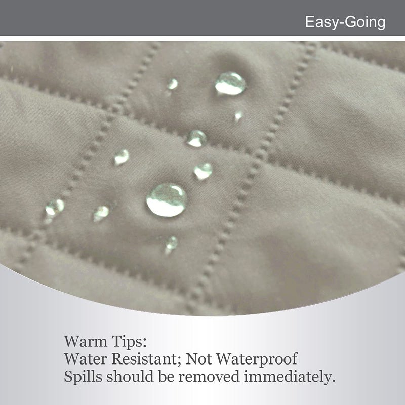 Easy-Going Reversible Oversized Couch Cover for 3 Cushion Couch Sofa Cover for Dogs Water Resistant Furniture Protector Cover with Foam Sticks for Pet (Oversized Sofa, Beige/Beige) - Image 4