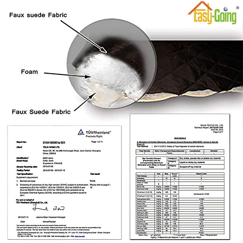 Easy-Going Reversible Oversized Couch Cover for 3 Cushion Couch Sofa Cover for Dogs Water Resistant Furniture Protector Cover with Foam Sticks for Pet (Oversized Sofa, Beige/Beige) - Image 5