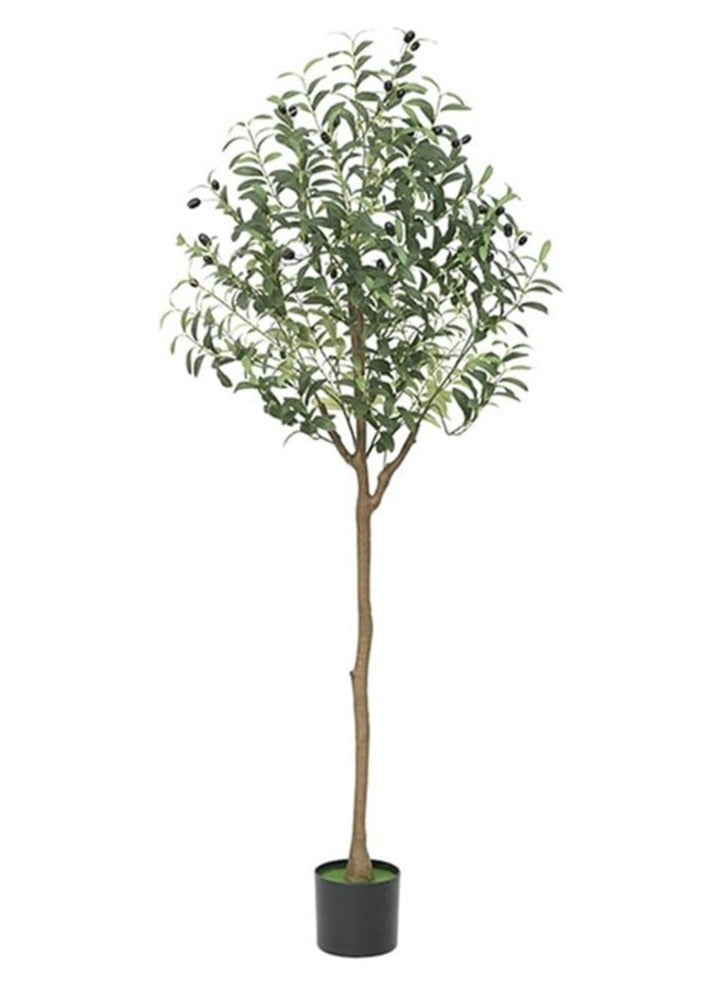 Generic Faux Olive Tree, 4.9FT (59in 150CM) Olive Tree Artificial Indoor, Tall Fake Tree, Large Fake Plant for Home Decor Indoor Living Room Housewarming Party Gift  - Image 2