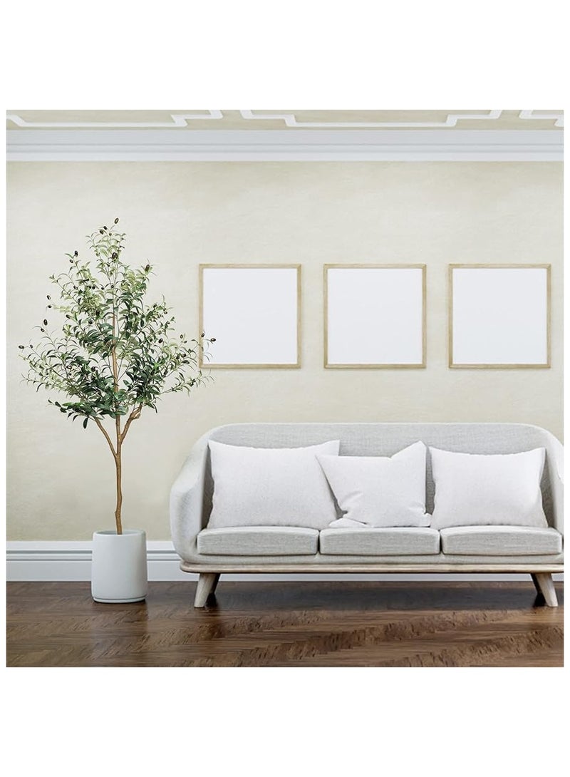 Generic Faux Olive Tree, 4.9FT (59in 150CM) Olive Tree Artificial Indoor, Tall Fake Tree, Large Fake Plant for Home Decor Indoor Living Room Housewarming Party Gift  - Image 3
