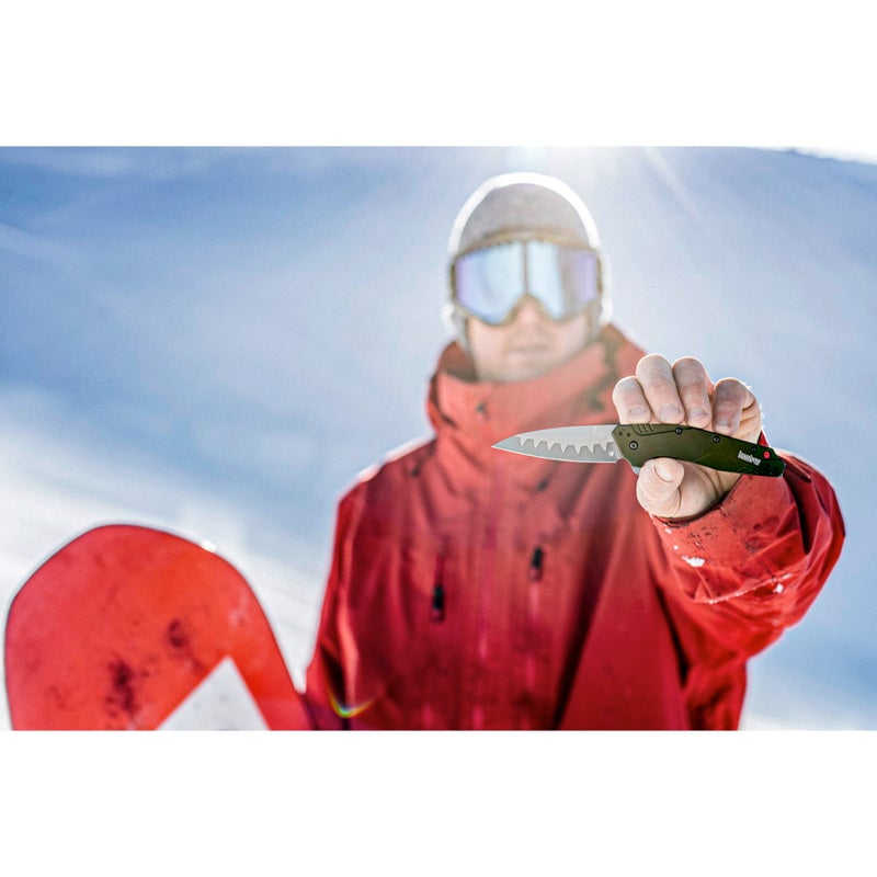 Kershaw Dividend Assisted Opening Knife Olive (3" Composite) 1812OLCB - Image 5