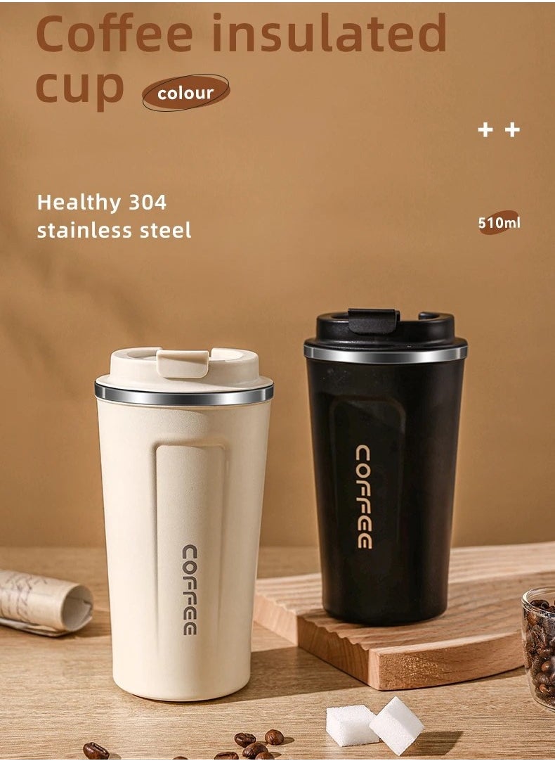 Coffee - Intelligent Digital Display 510ml 304 Stainless Steel Coffee Cup Thermal Mug Office Termal Cafe  Travel Insulated Bottle - Image 1