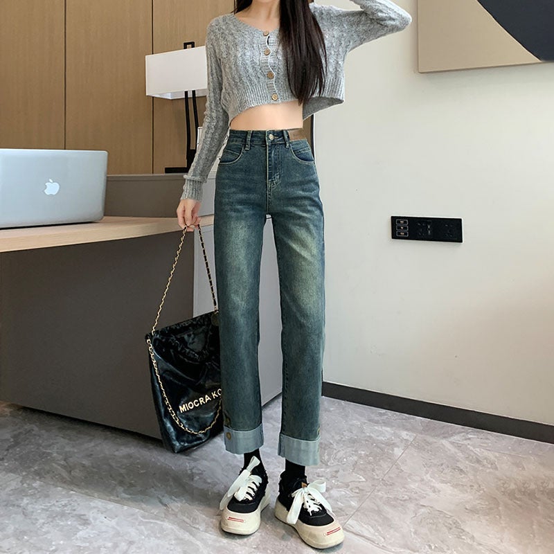 Unisex Casual Daily Denim Jeans - Image 1