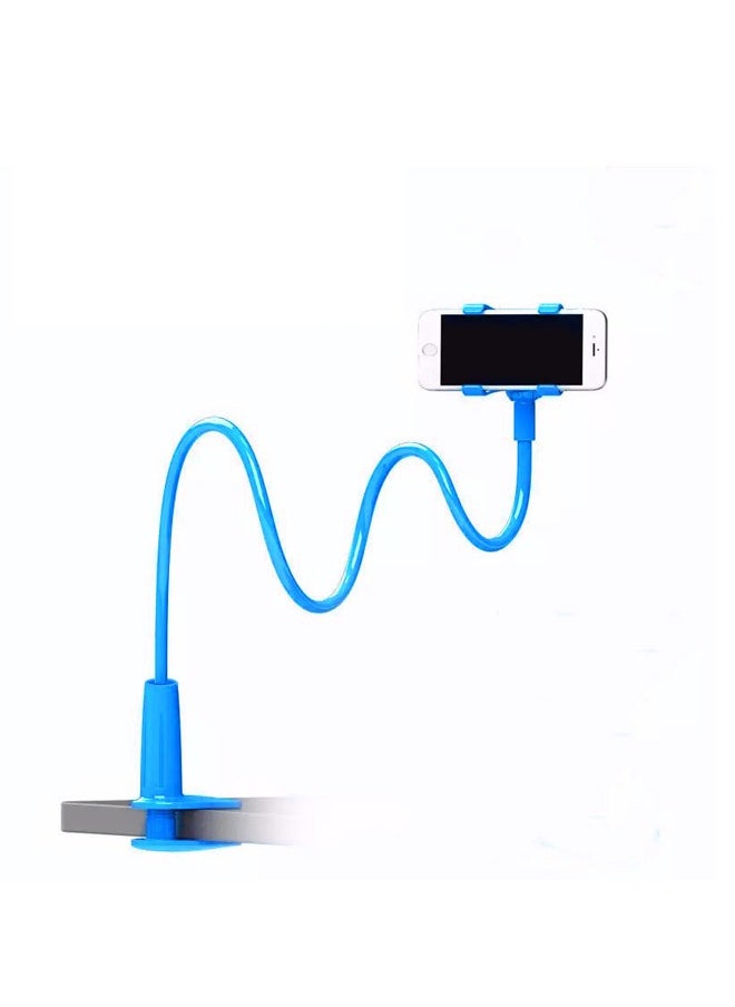 Bukela - Clamp Spiral Base Lazy Stand, Bedside Drama, Live Office, 360° Ultra-stable Hover, Universal Clip Lazy Mounting Clip Hands-free Flexible Long Arm Stand, Suitable for Mobile Phone Mobile Stand Baby Monitor Suitable for Desk, Bed, Office, Kitchen (blue) - Image 1