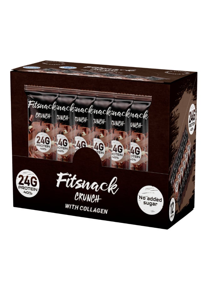 Fitsnack Crunch Double Chocolate Protein Bar, 24% Protein, No Added Sugar, Crunchy Chocolate Snack - Image 4