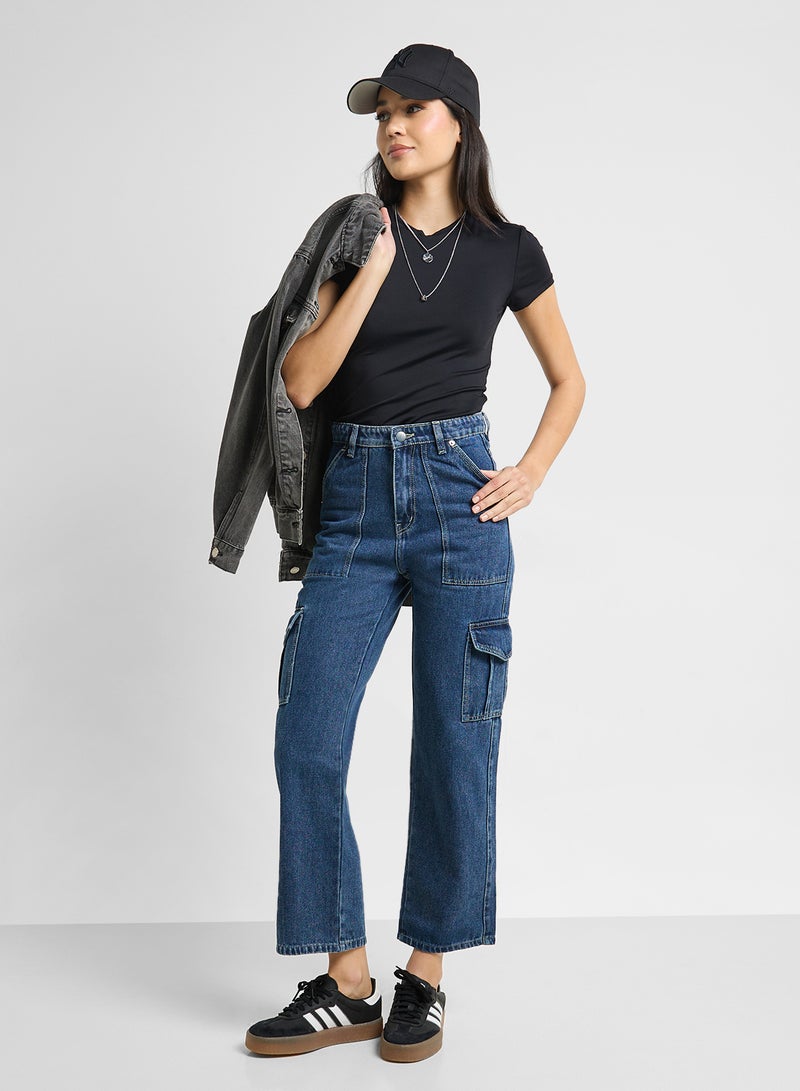 Ginger Straight Fit Cargo Style Jeans  - Image 2