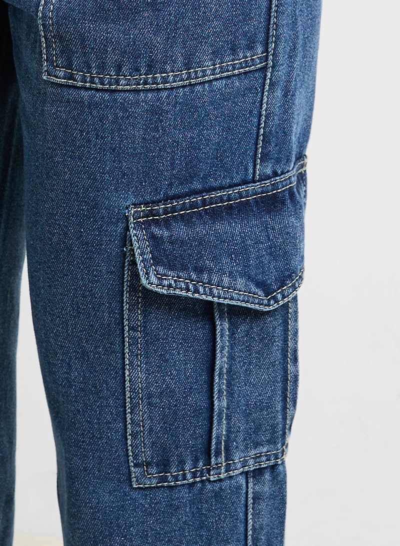 Ginger Straight Fit Cargo Style Jeans  - Image 4