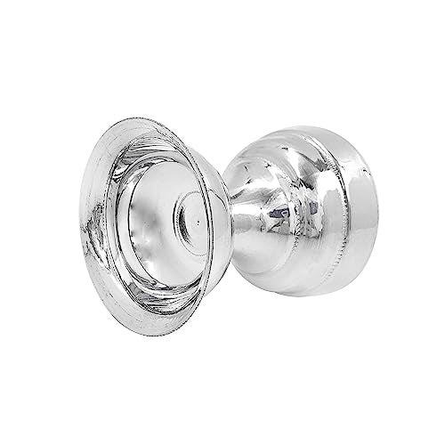 MAA SILVER Pure Silver Diya with Round Shape & Mirror Finish Perfect for Gifting and Everyday Pooja Use (925 Purity)(20 Grams Silver) - Image 2