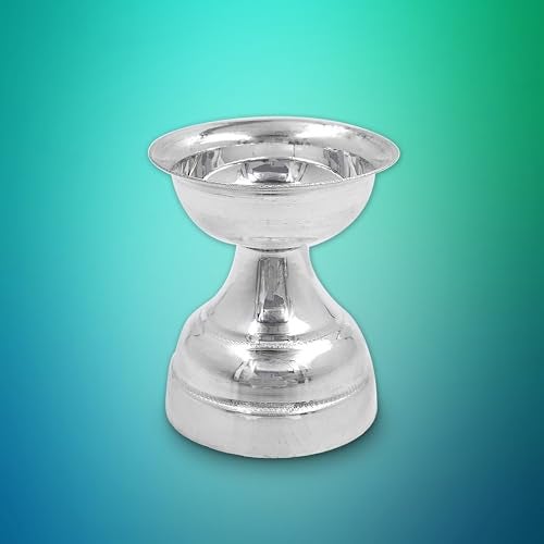 MAA SILVER Pure Silver Diya with Round Shape & Mirror Finish Perfect for Gifting and Everyday Pooja Use (925 Purity)(20 Grams Silver) - Image 4