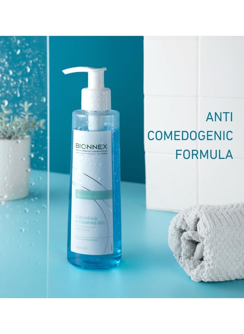 BIONEX Bionnex Rensaderm Cleansing & Foaming Gel 200ml – Deep Pore Cleanser for Oily & Acne-Prone Skin, Balances Sebum & Soothes - Image 2