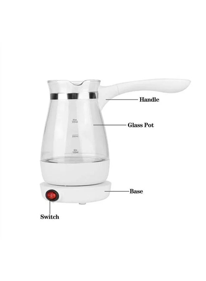 KION Turkish Coffee Maker – 1000W, 500ml Capacity, 360° Base, Boil-Dry Protection – Model KHD/510 500 ml 1000 W KHD/510 white - Image 3
