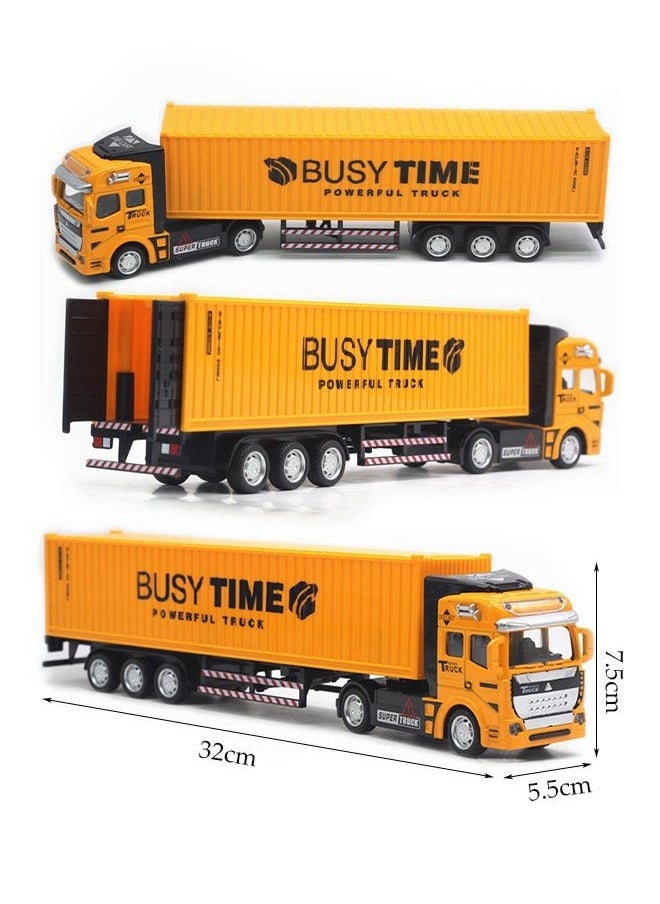 Quivlox - Toy Container Truck Truck Model Simulation Detachable Alloy Container Truck Toy Transport Truck Children Car Toys Gift for Kids Toddlers for 3 4 5 6 Years - Image 1