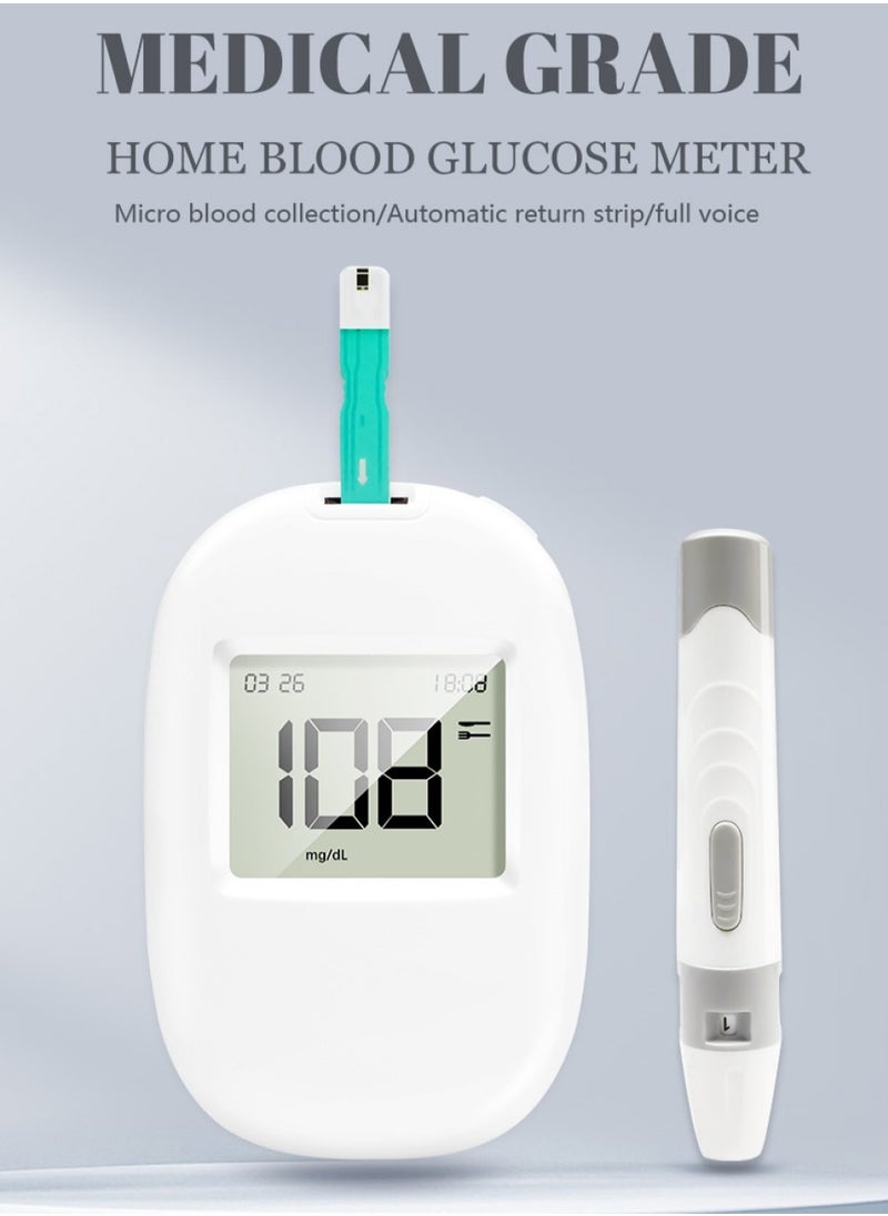 Changli - Fully Automatic Portable Blood Glucose Meter, Accurate and Easy to Use Diabetes Testing Device with 50 Test Strips, Lancet Pen and 50 Lancets, Fast Results, Memory Storage and Code Free Operation - Image 1