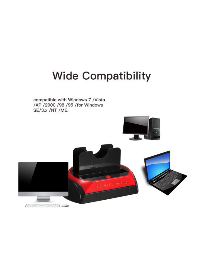 NIBEMINENT HDD Docking Station Dual Hard Disk Drive Black  - Image 2