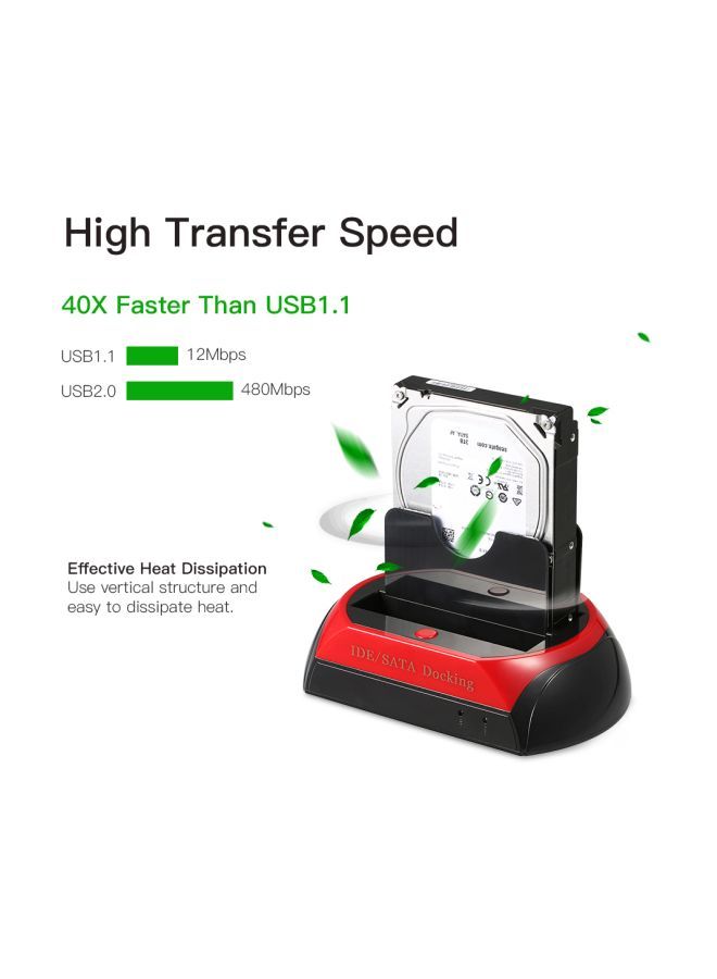NIBEMINENT HDD Docking Station Dual Hard Disk Drive Black  - Image 4