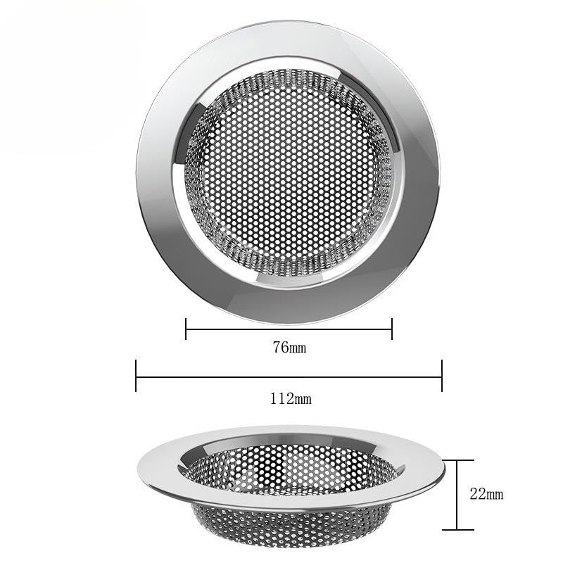 WILDMAKER Rust-Proof Premium Kitchen Sink Strainer with Fine Mesh | Sink Drain Strainer for Kitchen, Utility Sinks & Bathroom Prevents Food Wastage & Hair Clogs | (2, Round) - Image 4