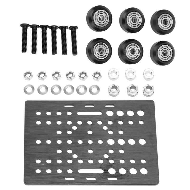 3D Printer Aluminum Accessory: Black, High-Quality Aluminum Material With Wear Heat Corrosion Resistance - Quick Assembly For Strong Stability, Compact Lightweight Design For Openbuilds V Type Constru - Image 1