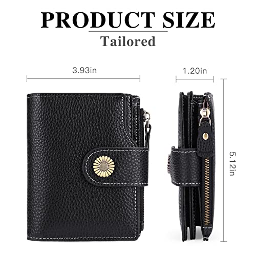 Falan Mule Wallet for Women - Genuine Leather, Compact, RFID Blocking, Bifold Wallet - Image 3