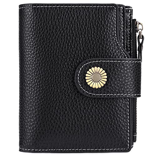 Falan Mule Wallet for Women - Genuine Leather, Compact, RFID Blocking, Bifold Wallet - Image 1