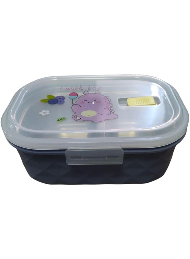 Spaceshoop Plastic Lunch Box -Seal and Transparent Lid for Convenient Meal Packing (Purple) - Image 1