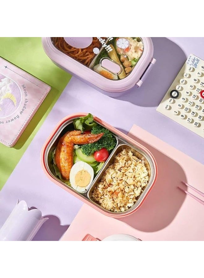 Spaceshoop Plastic Lunch Box -Seal and Transparent Lid for Convenient Meal Packing (Purple) - Image 3