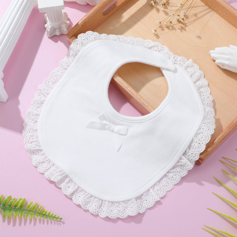 🍳 مريلة رض قطنية بيضاء مقاومة للماء بتصميم حديثي الولادة - Image 3