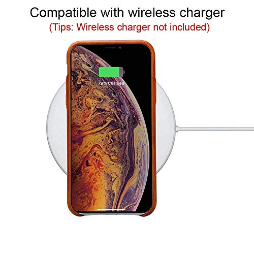 TOOVREN for iPhone X Leather Case Protective Ultra Thin Vintage Anti-Slip Grip Shell Hard Back Cover for iPhone X /10 5.8'' Brown - Image 4