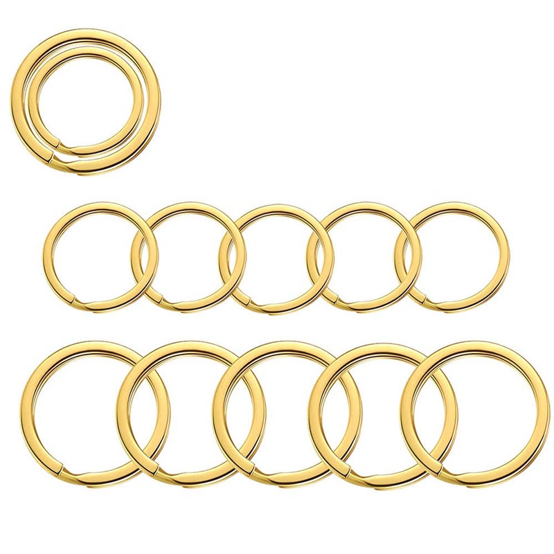 Key Rings for Keychain Car Keys Dog Tag Ring Crafts Silver 12Pics