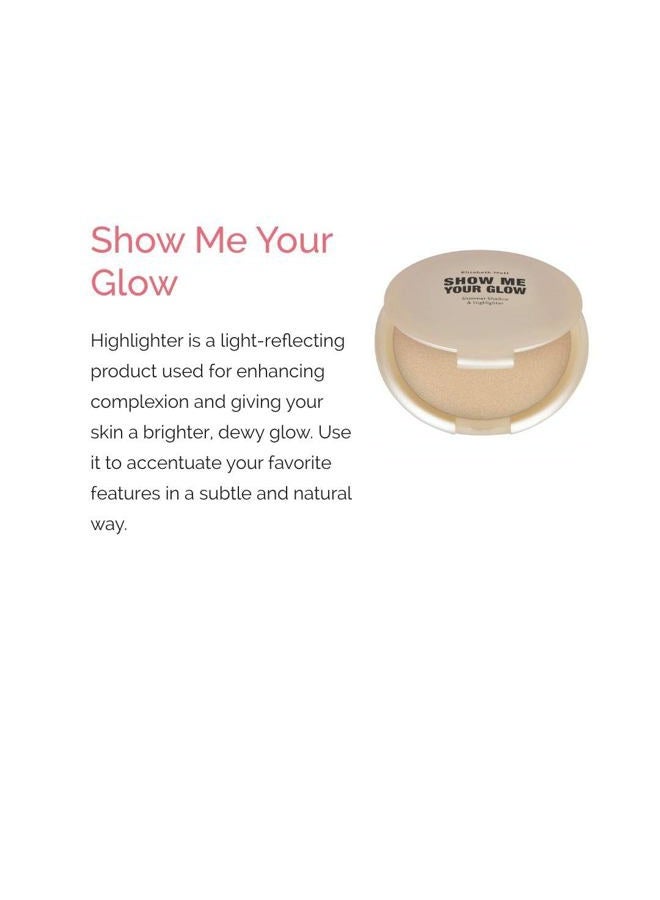 Hawkins & Brimble Show Me Your Glow 2-in-1 Powder Highlighter Makeup and Shimmer Eye Shadow - Natural Face Glow Makeup, Cruelty-Free and Paraben-Free - Illuminating Champagne Highlighter (10g) - Image 3