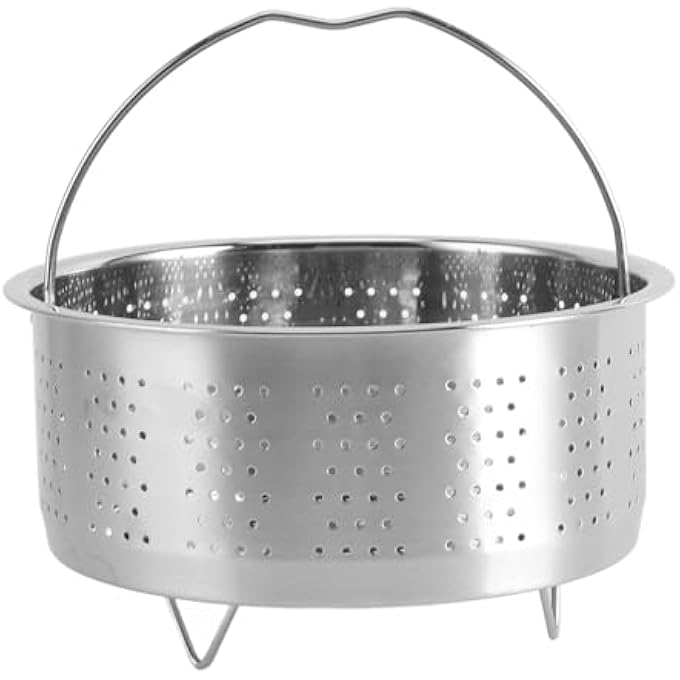 BROLEO Basket Stainless Steel Steam Basket Insert With Handle Vegetable Basket For Eggs Sweet Potatoes Seafood Rice Stainless Steel - Image 1