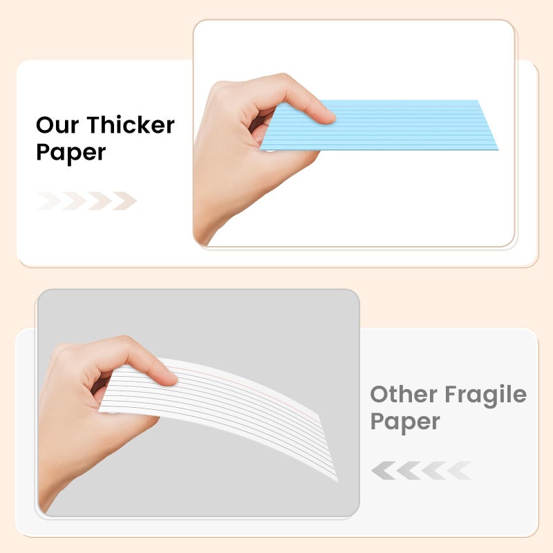 Ciphyfee Index Cards 3x5 Inch, 250sheets, Flash Cards,Ruled Lined Colored Note Cards Paper For Studying, Schools Supplies, College, Office And Home Organization, Note Taking Supplies - Image 3