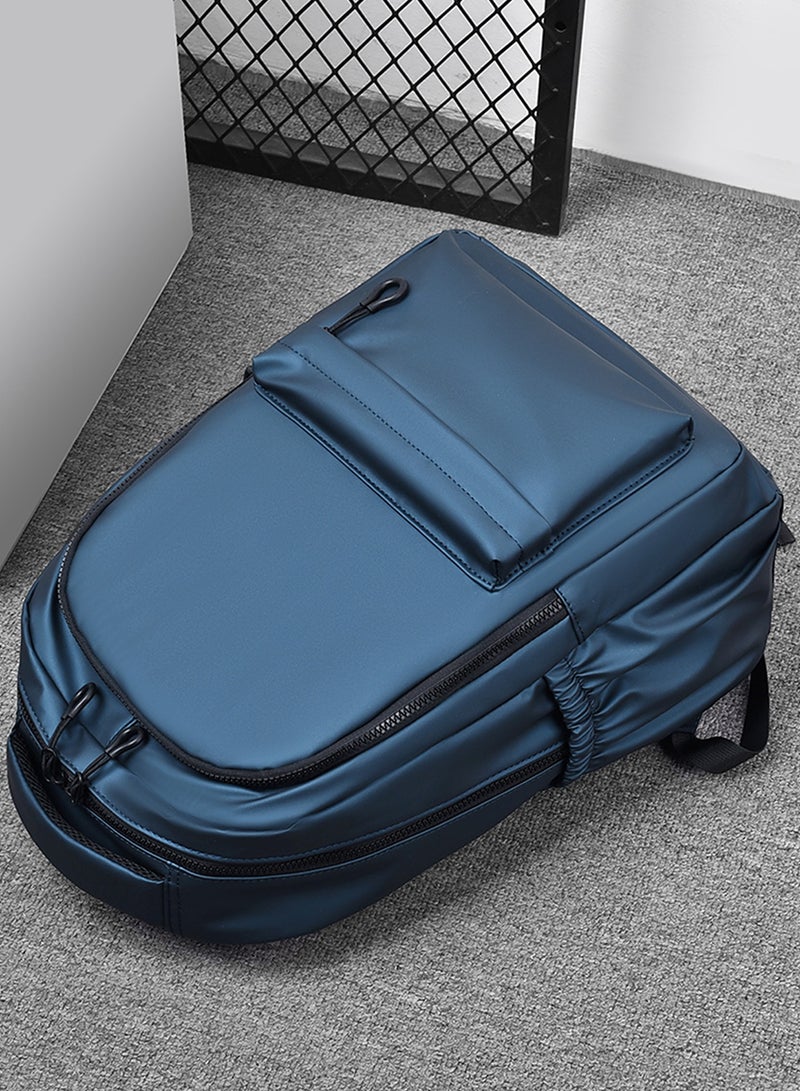 Qiccijoo Qiccijoo Laptop Backpack,Business Travel Anti Theft Backpack Gift for Men Women,Slim Durable Water Resistant College School Bookbag Computer Bag Fits 15.6 Inch Laptop Notebook(Blue) - Image 4