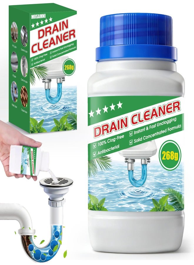 MOSAMNI Drain Clog Remover, 268g Solid Pipe Cleaner Particle, Fast Acting Drain Cleaner for Kitchen Sinks, Bathtubs & Showers - Image 1
