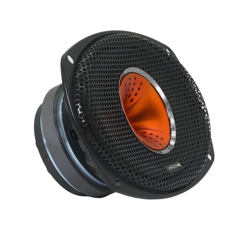 Warzone WZ69Si 6x9-Inch Mid-Range + Driver Speaker, 1200W Max, 4 Ohms, 30oz Magnet, Black Steel Basket with Aluminum Dome Tweeter for Car Audio (Single) - Image 1