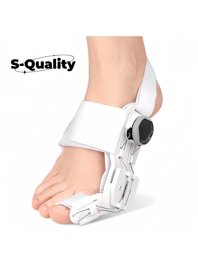 جودة مقوم انحراف إبهام القدم (Hallux Valgus) مع قرص ضبط قابل للتعديل، أداة استقامة إصبع القدم الكبير مع فاصل أصابع للاستخدام النهاري والليلي - Image 1