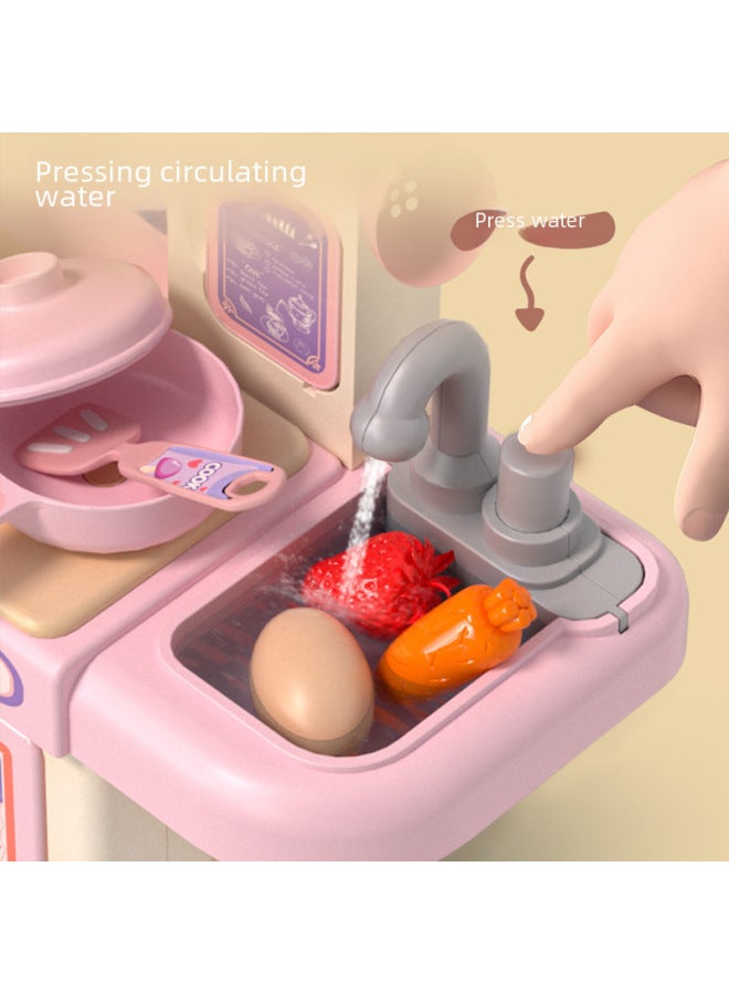 Children's Play House Kitchen Toys 3-5 Years Old Simulation Cooking Kitchenware Girls Toys Mini Kitchen Toys Wholesale-Color:Battery Version 【spray】 Kitchen Table 【powder】 Can Be Water/light - Image 5