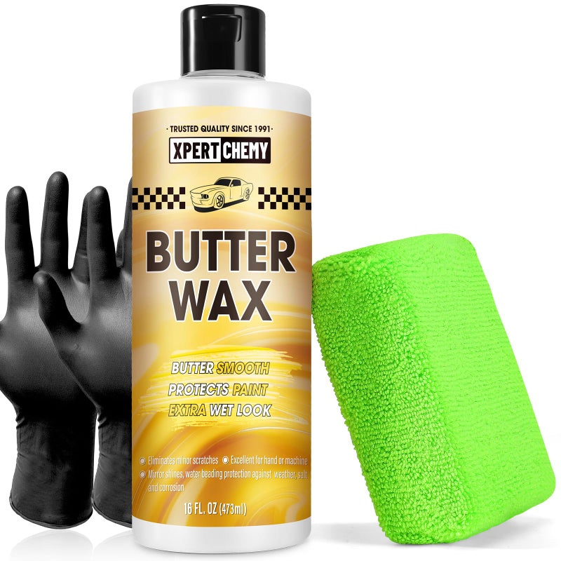 XPERTCHEMY Butter Wet Wax for Car Polishes and Protects High Gloss Shine Wax for Cars Trucks SUVs RVs Longlasting Shine16oz - Image 3
