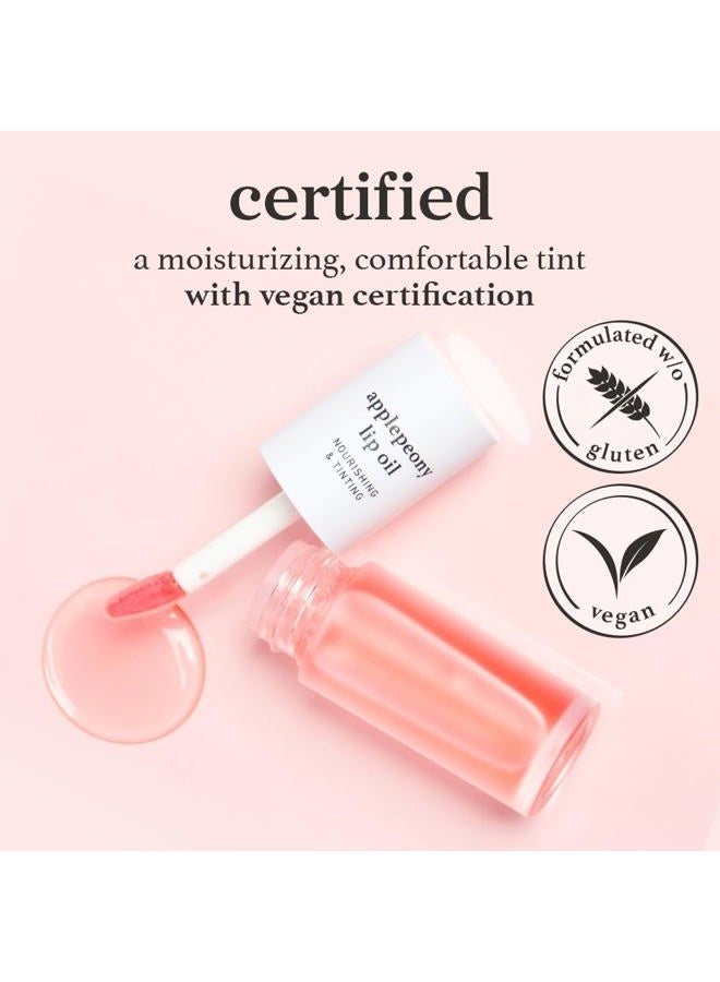 NOONI Korean Lip Oil - Applepeony | Long-Lasting, Moisturizing, Plumping, Revitalizing for Dry Lips, Waterproof, No Peel Off, Hydrating, Nourishing Crystal Clear, 0.12 FL Oz - Image 3