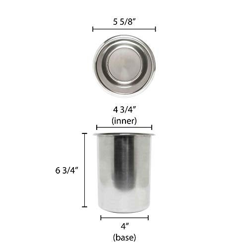 Excellant Thunder Group SLBM002 Bain Marie Pot 2 Quart Polished Exterior and Satin Interior - Image 2