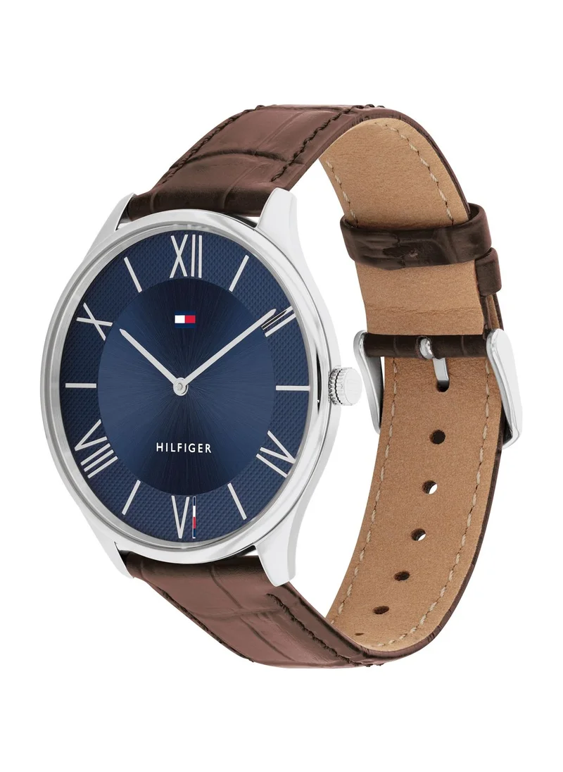 TOMMY HILFIGER Becker Leather Strap Watch