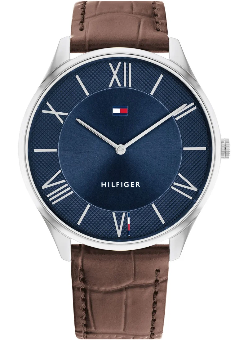 TOMMY HILFIGER Becker Leather Strap Watch