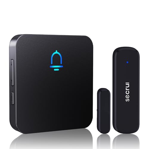SECRUI Wireless Door Chimes When Entry for Business/Home/Office/Store (500ft Range 32 Chimes Adjustable Volume) Door Open Ringer Alert Buzzer Alarm - 1 sensors - Image 1