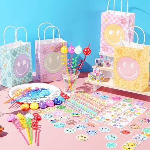 Vanblue 110Pcs Smile Face Party FavorsPreppy Birthday DecorationsHappy Face Goodie Bags Stuffers for Birthday Bachelorette SuppliesClassroom Rewards Prizes Pinata Fillers Gift - Image 5