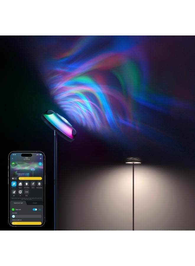 Govee Uplighter Floor Lamp for Living Room, RGBIC Ripple Projector, Floor Lamp for Bedroom 215 ft² Light Area, 1000lm LED Modern Floor Light, Warm Cool White Standing Lamp - Image 5