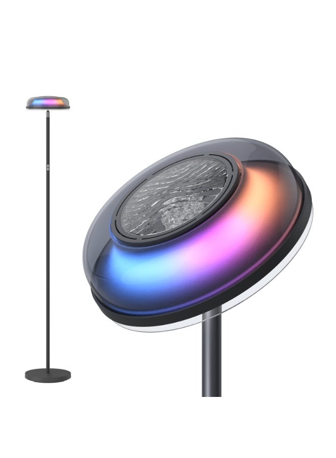 Govee Uplighter Floor Lamp for Living Room, RGBIC Ripple Projector, Floor Lamp for Bedroom 215 ft² Light Area, 1000lm LED Modern Floor Light, Warm Cool White Standing Lamp - Image 1