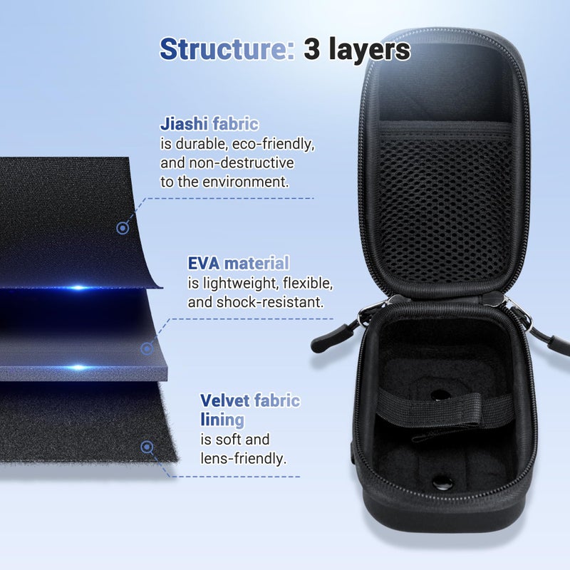 JJC Hard Belt Camera Travel Case with Shoulder Strap Carabiner,Compact Camera Pouch for G7X Mark II Olympus TG-7 TG-6 TG-5 Ricoh GR IV III GR4 GRIIIx HDF Sony ZV-1 II ZV1 ZV-1F RX100 VII VI VA IV III II - Image 4