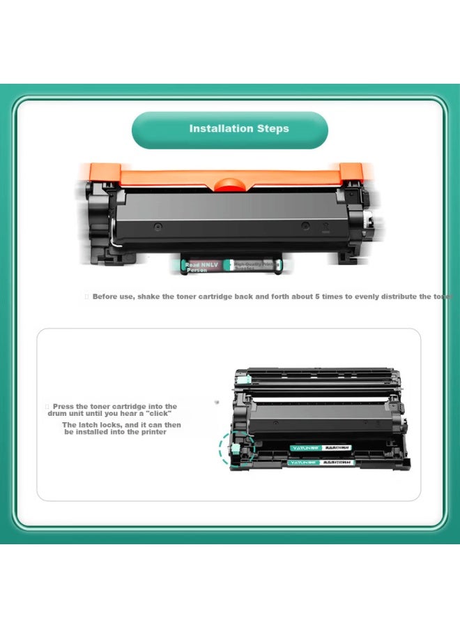 Yatun Compatible Brother Tn2425 Toner Cartridge Drum Unit For 7195dw L2550dw 7190dw 7895dw 2535dw 7090dw Dr2450 Drum Unit - Image 2