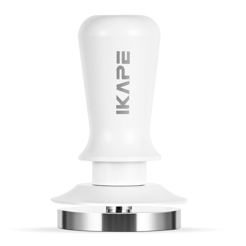 IKAPE 533mm Espresso Tamper Premium Barista Coffee Tamper with Calibrated Spring Loaded 100 Flat Stainless Steel Base Tamper Fits for Breville Series 54mm Portafilter BasketWhite - Image 2