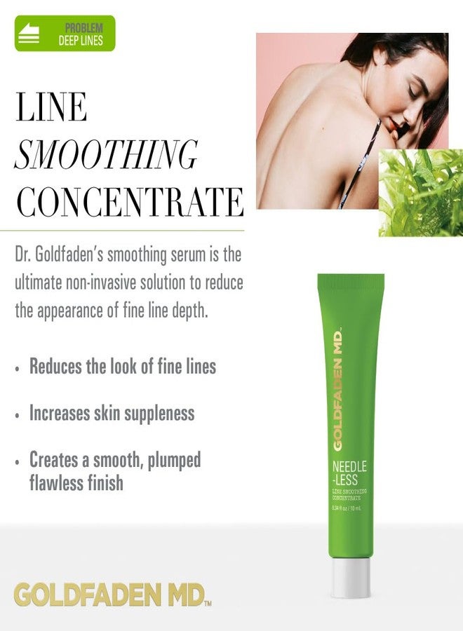 GOLDFADEN MD Needle-Less Line Smoothing Concentrate for Face & Neck | w/Seaweed Extract, Hyaluronic Acid, Hexapeptides, Organic Red Tea Extract TRIAL .34 Fl Oz - Image 2